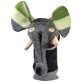 Upcycled Wool Elephant Puppet