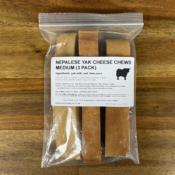 Nepalese Yak Milk Chews for Dogs, 3 Pack 