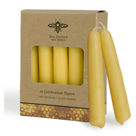 hand dipped beeswax tapers