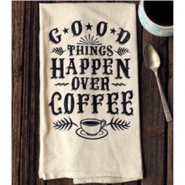 Good Things Happen Over Coffee, Tea Towel by Hero and Sound