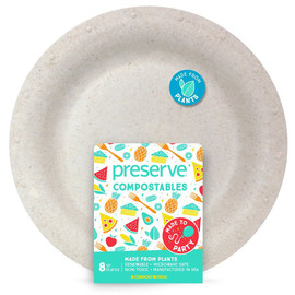 Compostable 10" Plates, Natural (8 count)