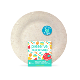 Compostable 7" Plates, Natural (8 count)