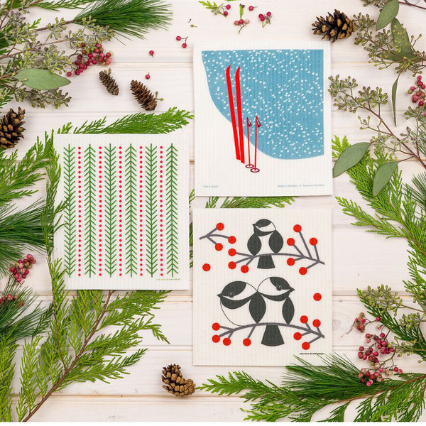 Swedish Dishcloth Set of 3, Nature's Gifts