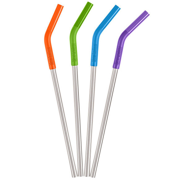 4 Piece Stainless Steel Straw Set