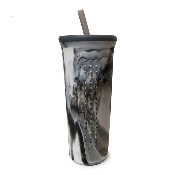 24oz Silicone Straw Cup -- Calcatta Marble