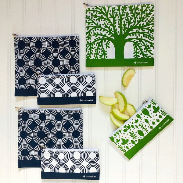 LunchSkins Zipper Set of 6- Trees & Circles