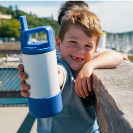 12oz Wide Mouth Bottle with Straw Lid